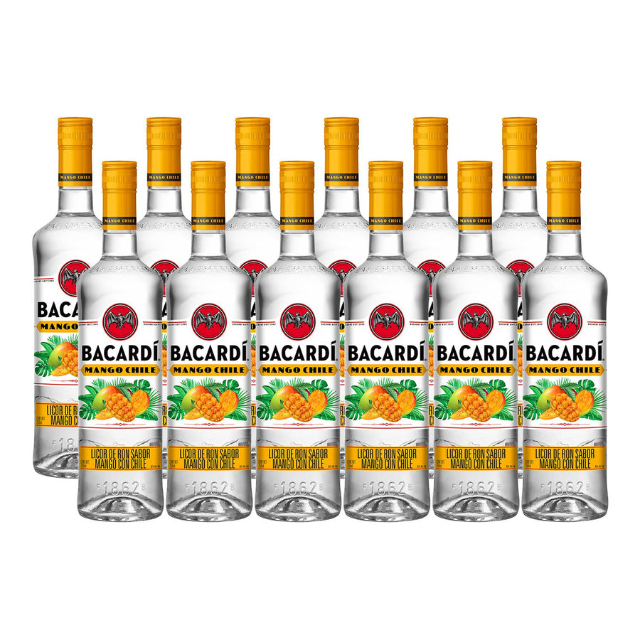 Pack de 12 Licor de Ron Bacardi Mango Chile 750 ml