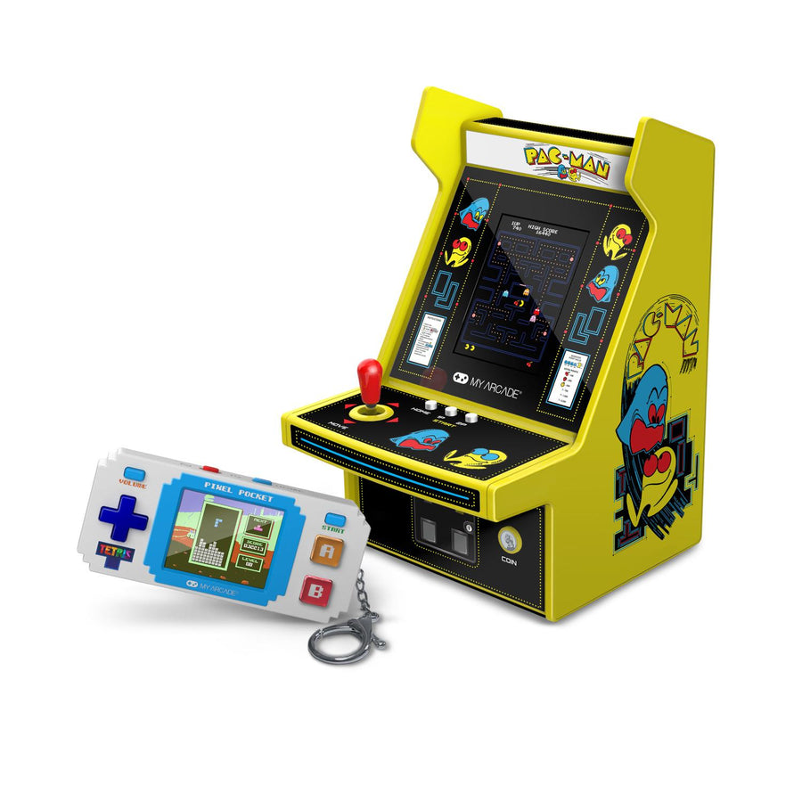 Kit Maquinita Arcade Combo Pacman + Mini Tetris Portátil
