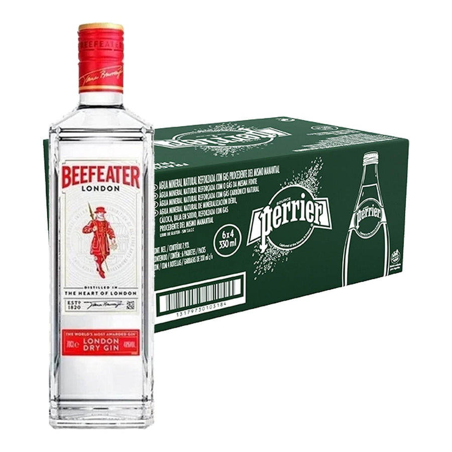 Pack 24 Agua Perrier 330 ml + Ginebra Beefeater Seca 750 ml