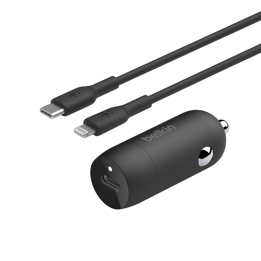 Cargador De Coche 30W Usb-C + Cable Usb-C A Lighnining