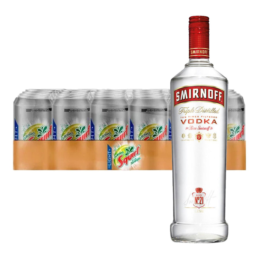 Pack 24 Squirt Light 355 ml + Vodka Smirnoff 1 L