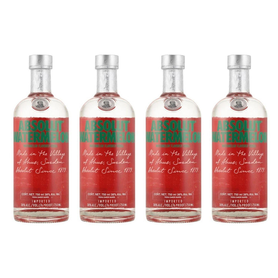 Pack de 4 Vodka Absolut Watermelon 750 ml