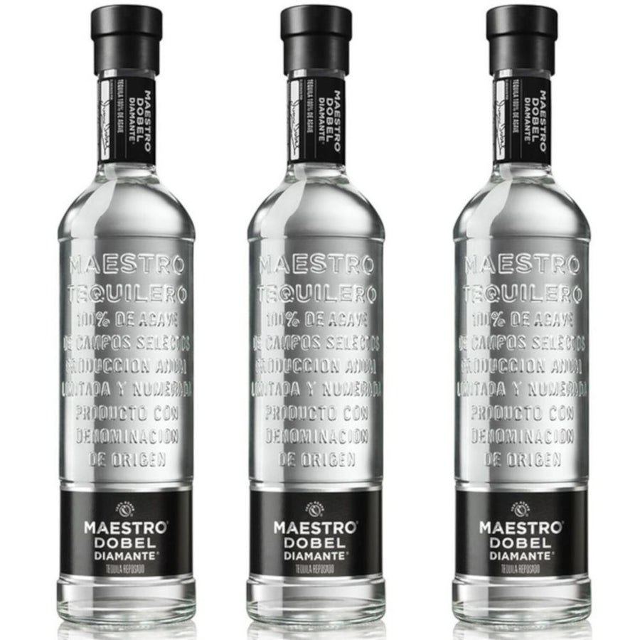 Paquete de 3 Tequila Maestro Dobel Diamante S/Estuche 700 ml