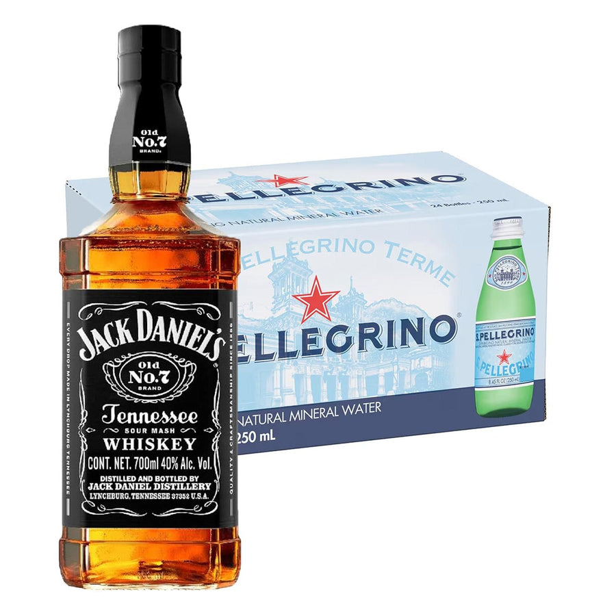 Pack 24 Agua San Pellegrino 250 ml + Whisky Jack Daniel's 700 ml