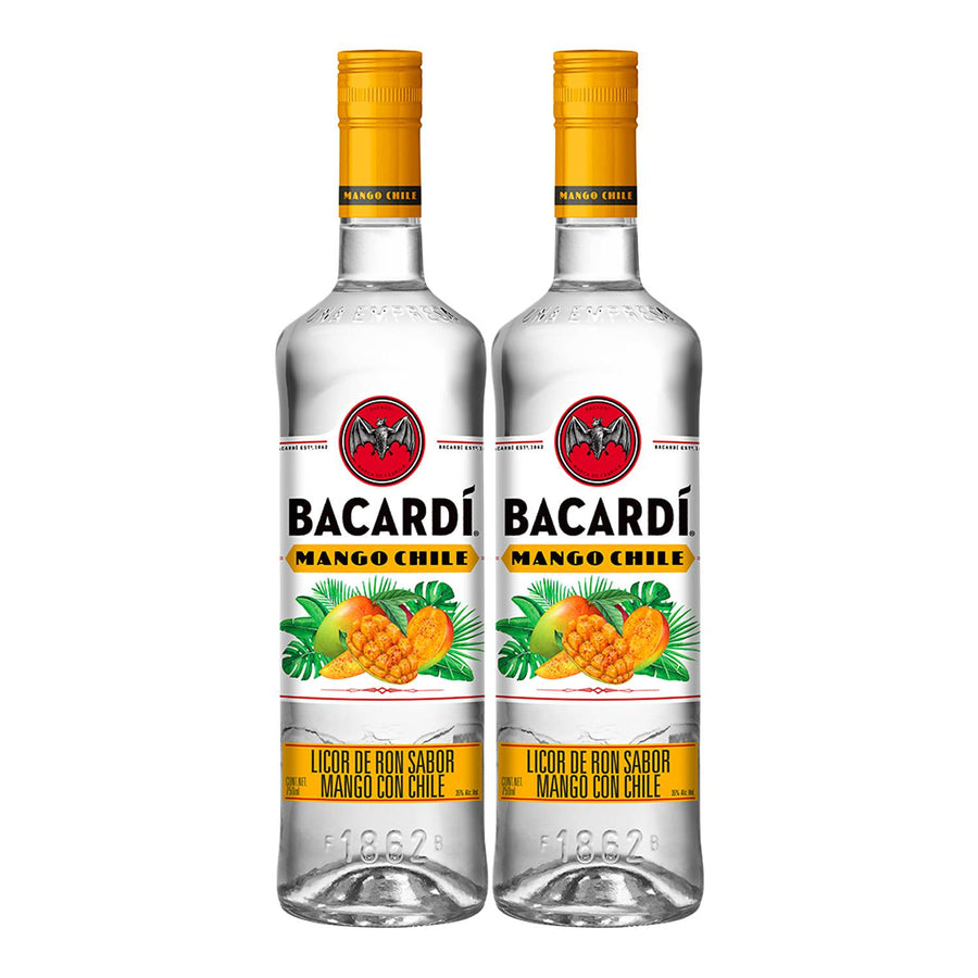 Pack de 2 Licor de Ron Bacardi Mango Chile 750 ml