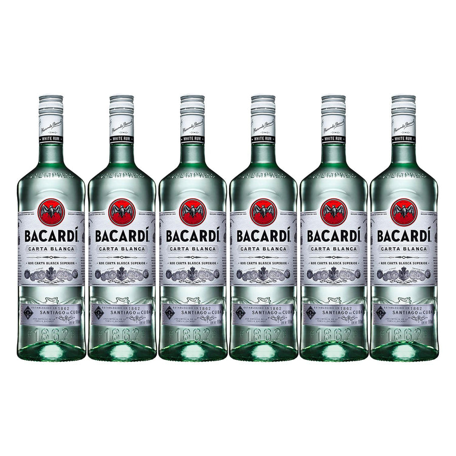Pack de 6 Ron Bacardi Carta Blanca 980 ml