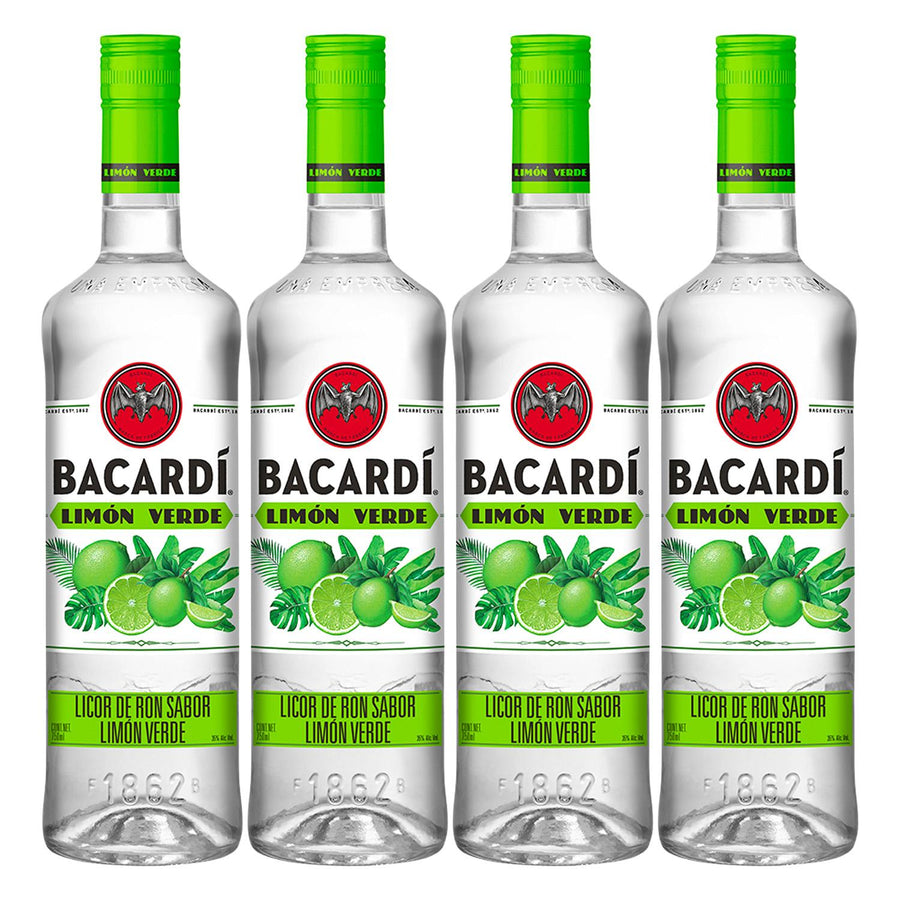 Pack de 4 Ron Bacardi Limón verde 750 ml