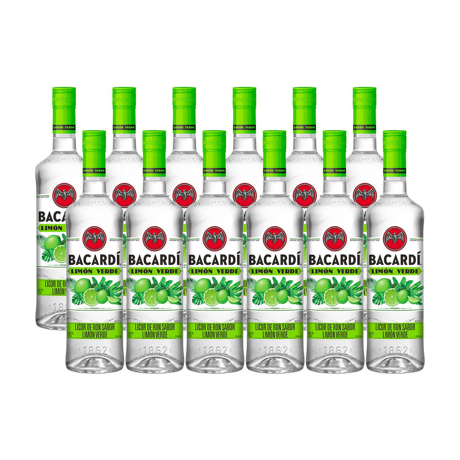 Pack de 12 Ron Bacardi Limón verde 750 ml