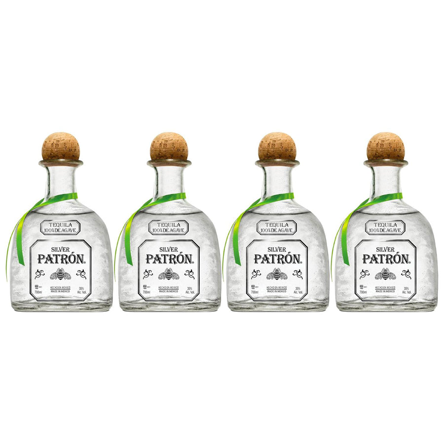 Pack de 4 Tequila Patrón Blanco Silver 700 ml