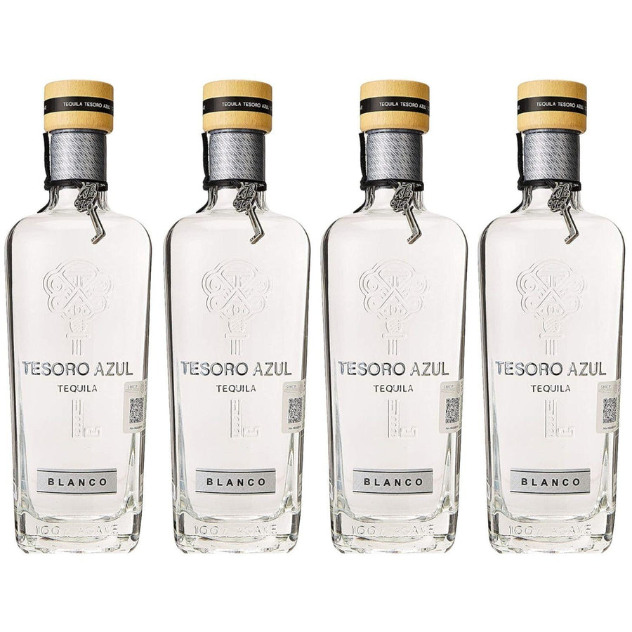 Pack de 4 Tequila Tesoro Azul Blanco 750 ml