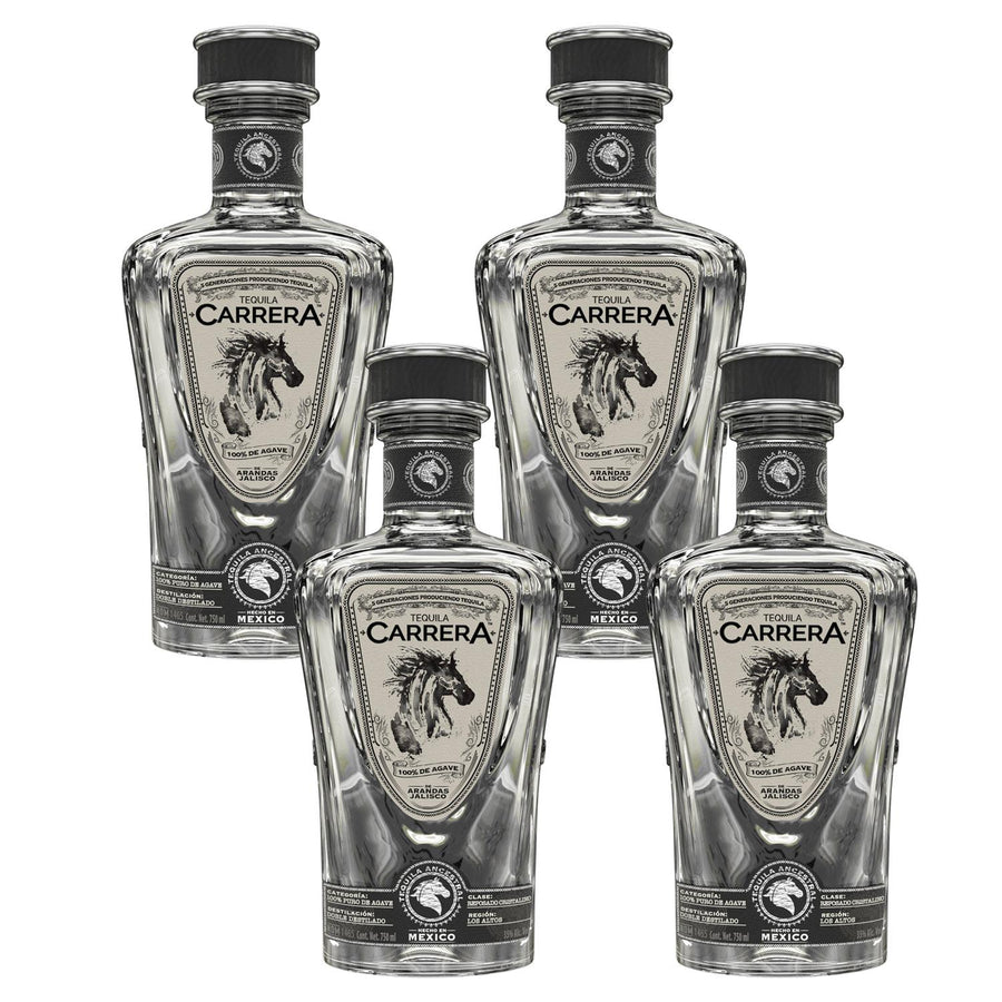 Pack de 4 Tequila Carrera Cristalino 750 ml