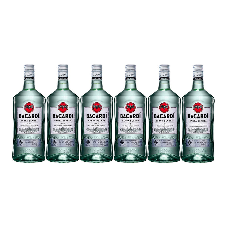 Caja de 6 Ron Bacardi Carta Blanca 1.75 L