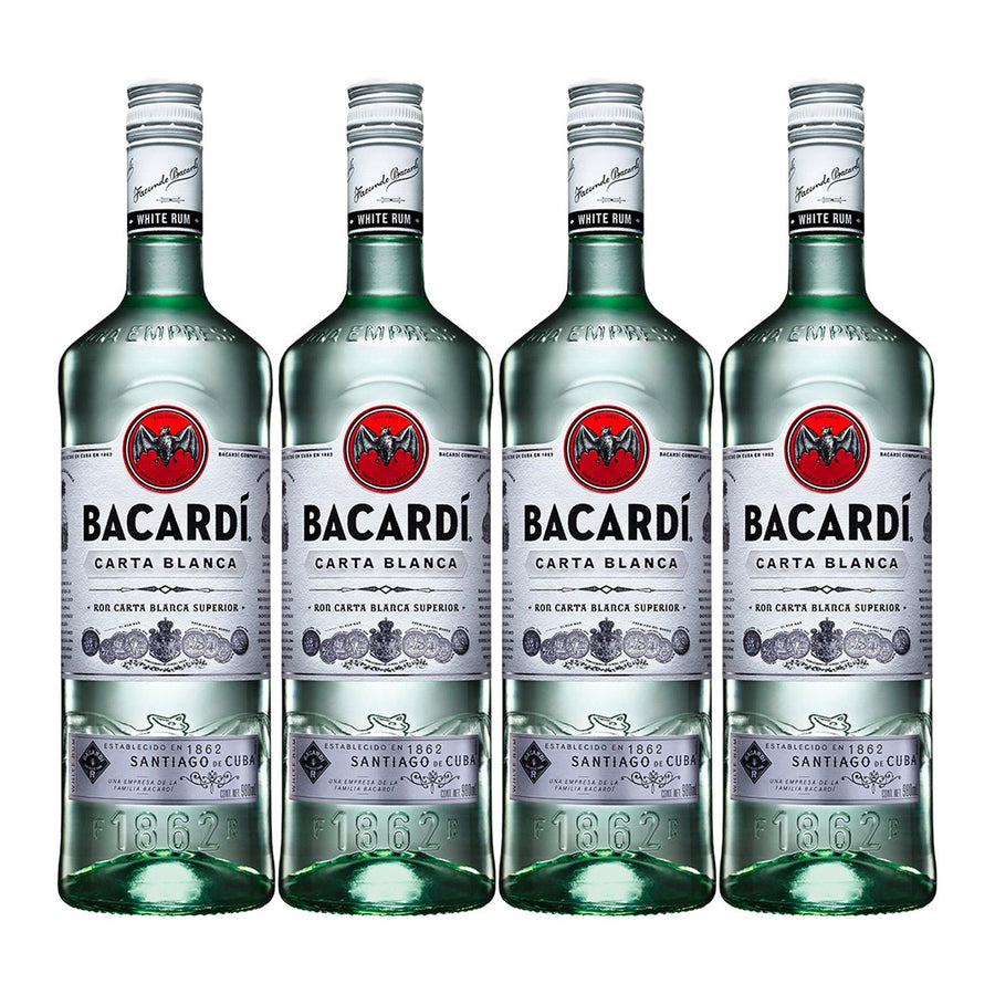 Pack de 4 Ron Bacardi Carta Blanca 980 ml