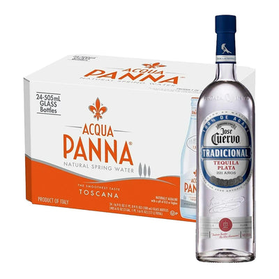 Pack 24 Agua Panna 250 ml + Tequila Jose CuervoTradicional Plata 950 ml