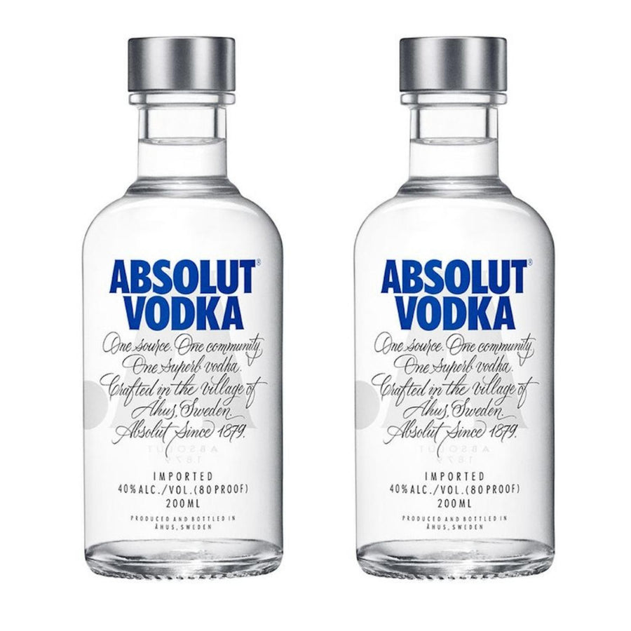 Pack de 2 Vodka Absolut Azul 200 ml