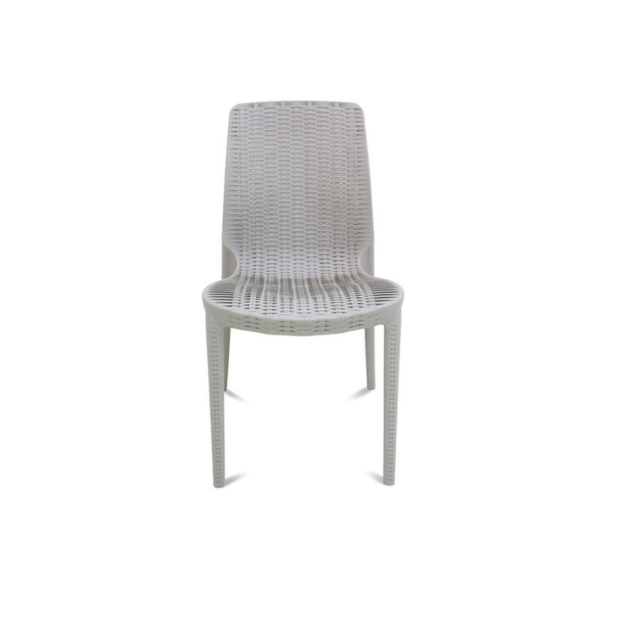 Silla Plastico Interiores Tipo Ratan Lagoon Rue Gris 7025