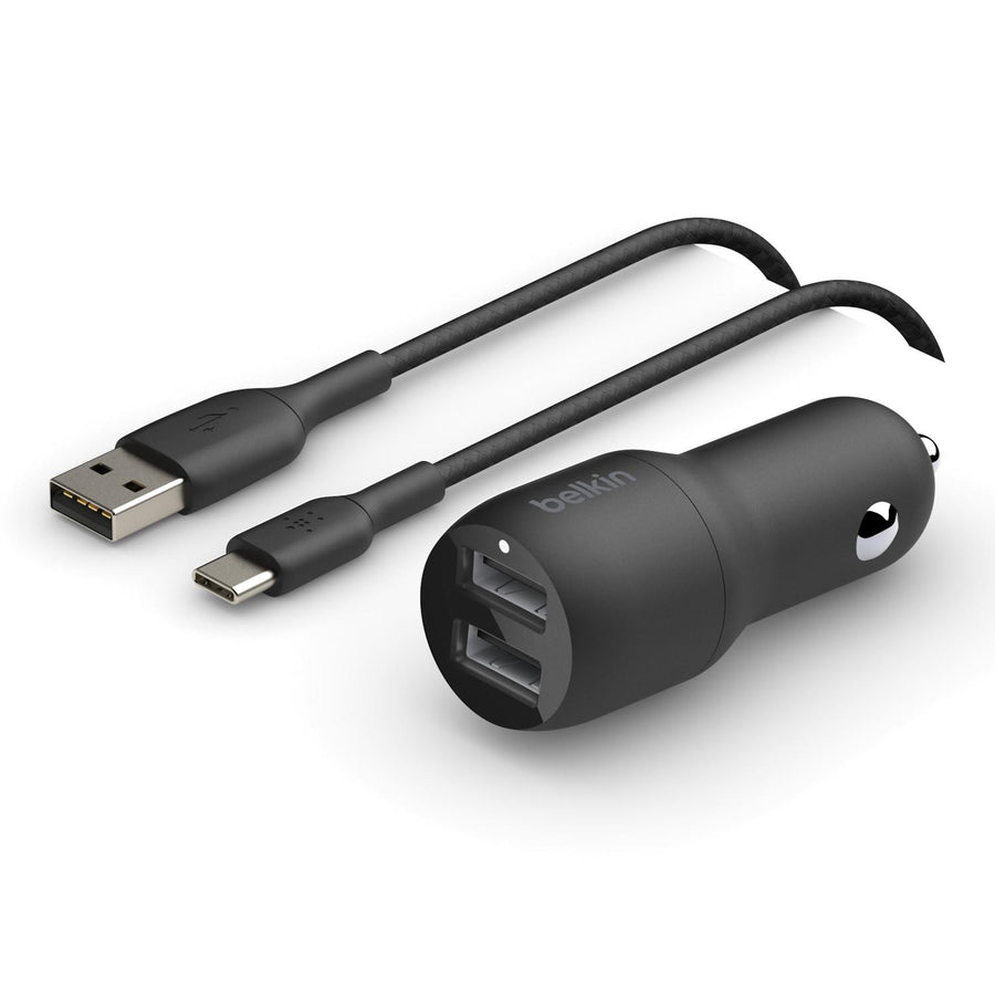 Cargador Para Auto 2 Puertos Cable Boost USB C Belkin
