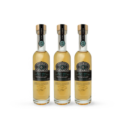 Pack de 3 Botellas Miniatura de Tequila La Gran Señora Añejo 50 ml