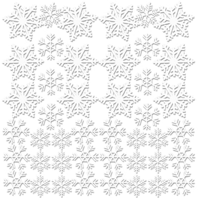 Vinil Decorativo Copos de Nieve- Reutilizable Sin Pegamento