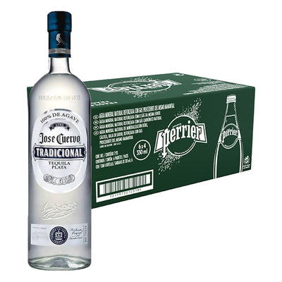 Pack 24 Agua Perrier 330 ml + Tequila Jose CuervoTradicional Plata 950 ml