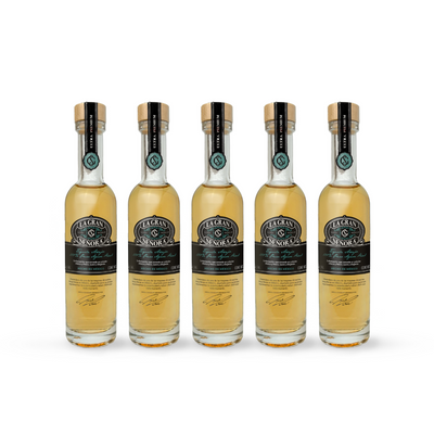 Pack de 5 Botellas Miniatura de Tequila La Gran Señora Añejo 50 ml