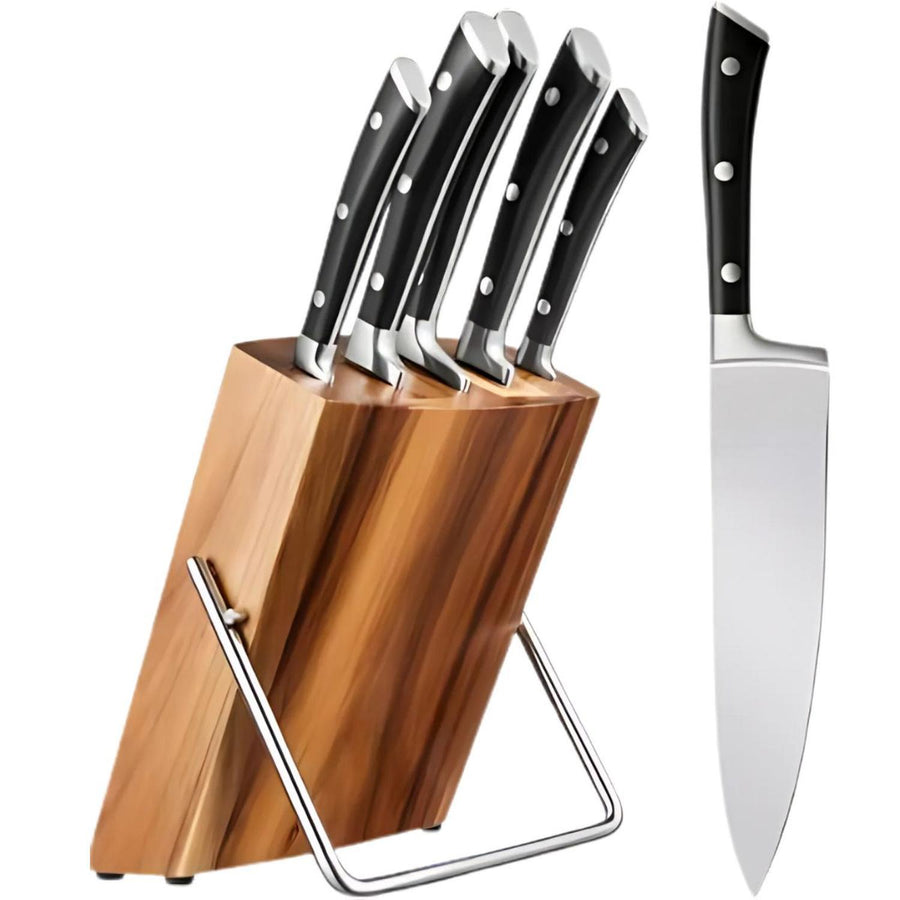 Set de Cuchillos en Bloque Acero Inox Aicok KF-F8004-6