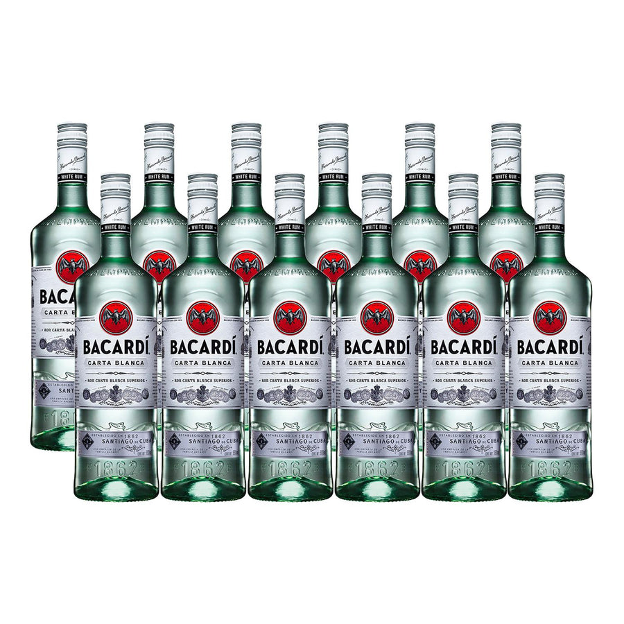 Caja de 12 Ron Bacardi Carta Blanca 980 ml