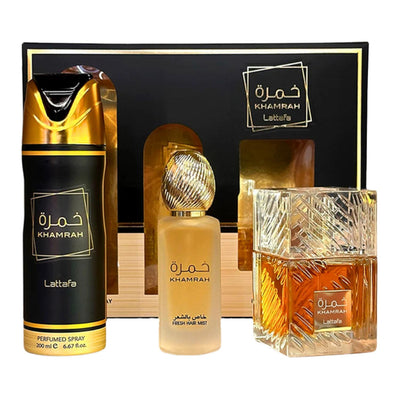 Set Khamrah de Lattafa 3 piezas EDP