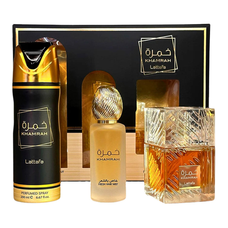 Set Khamrah de Lattafa 3 piezas EDP
