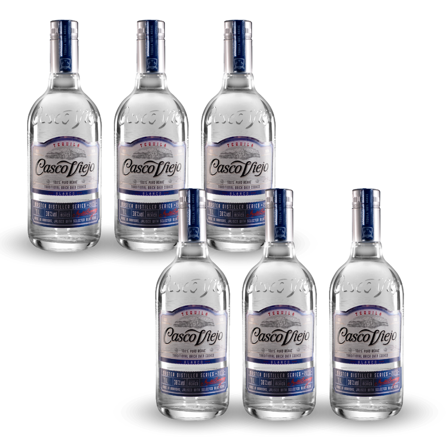 Pack de 6 Tequila Casco Viejo Blanco 100% de Agave 1L