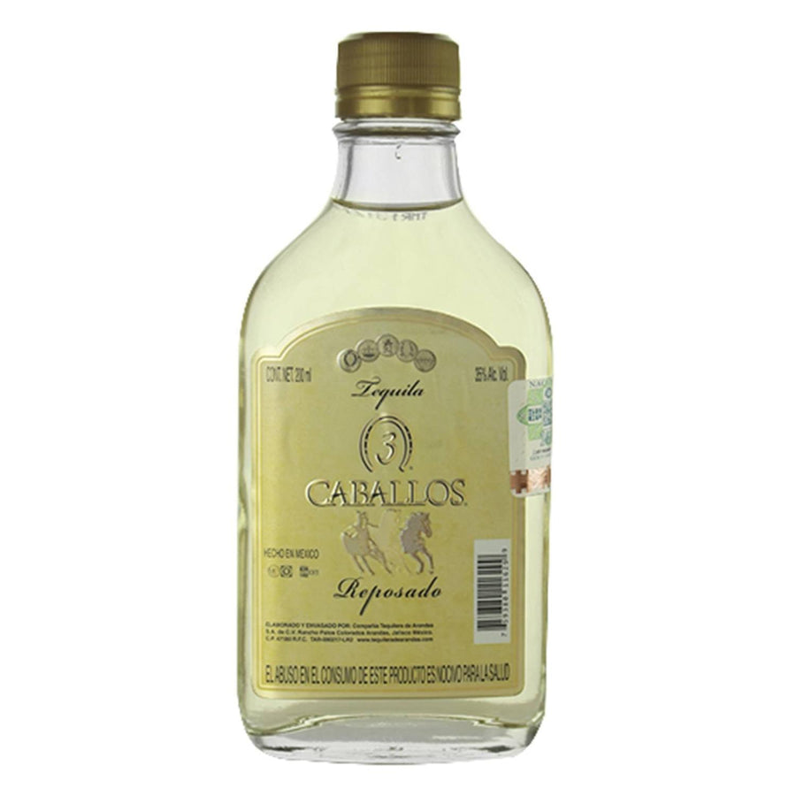 Pack de 6 Tequila 3 Caballos Reposado 200 ml