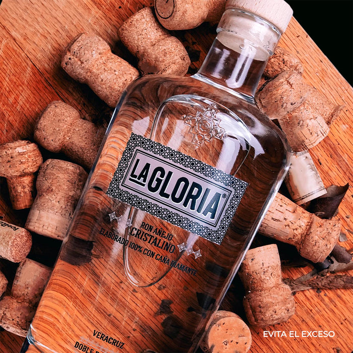 Pack de 12 Ron La Gloria Añejo Cristalino 750 ml