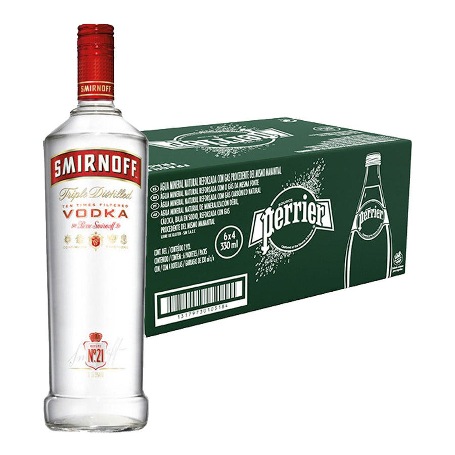 Pack 24 Agua Perrier 330 ml + Vodka Smirnoff 1 L